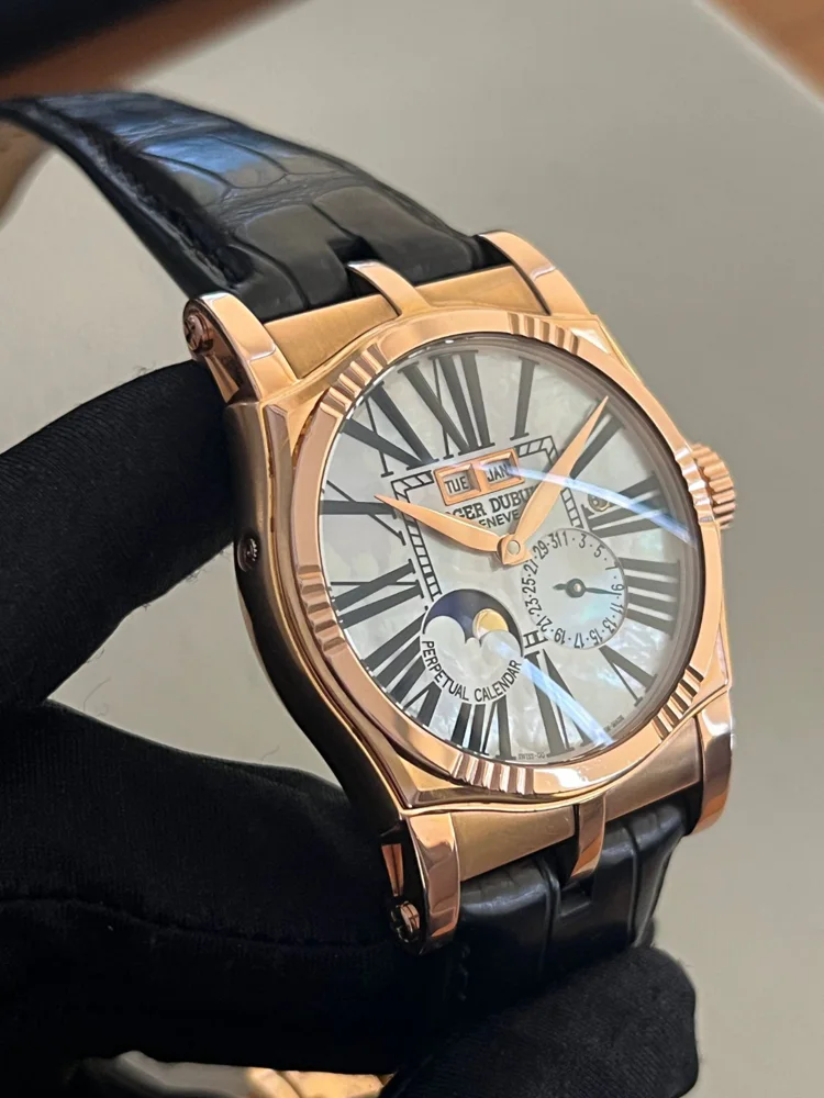 Roger Dubuis Sympathie MOP Perpetual Calendar 44mm Rose Gold